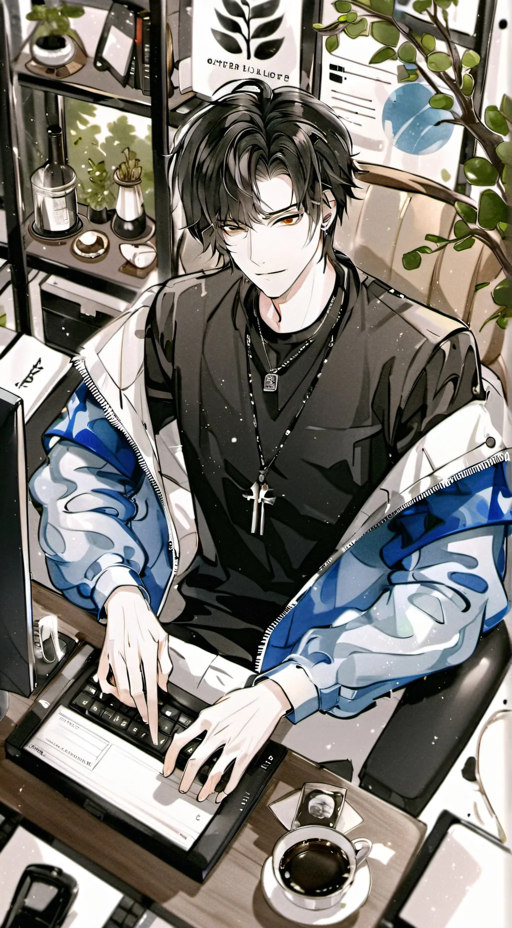 ai character: dante  background