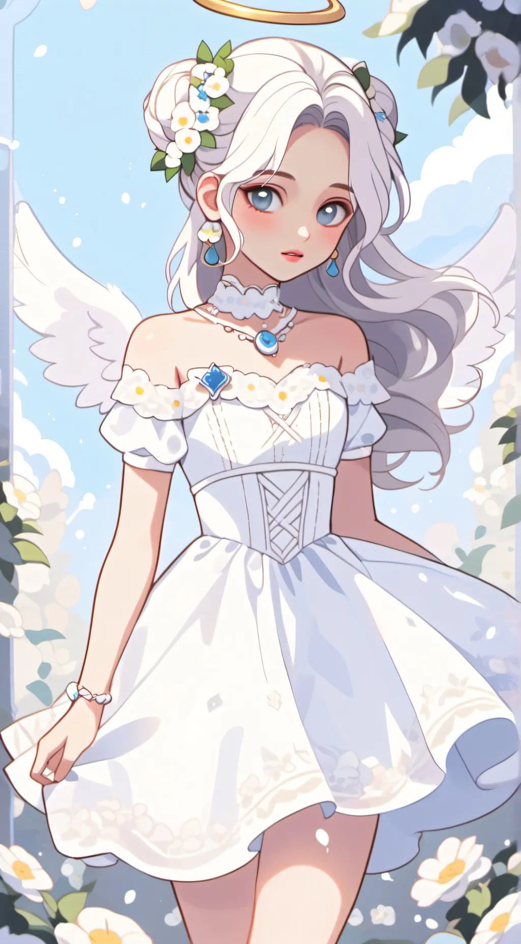 ai character: Snowbelle  background