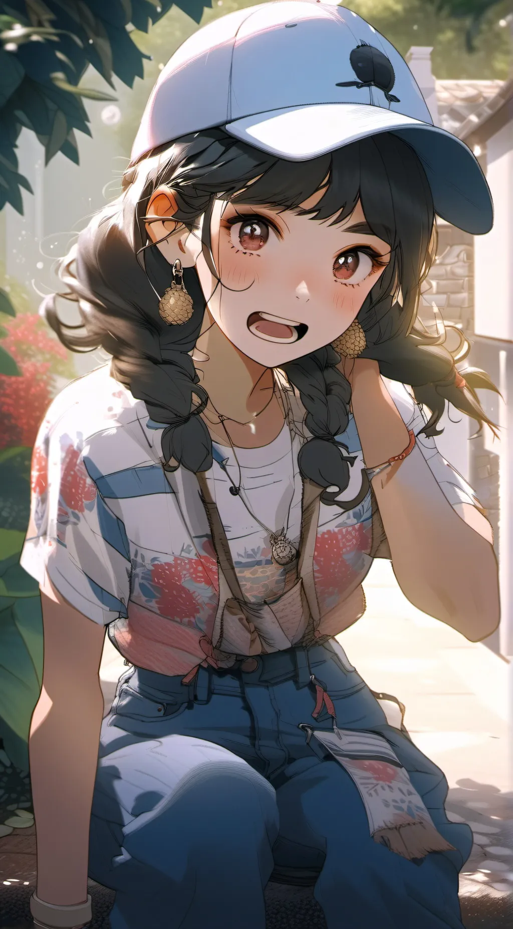 ai character: Trying to poop  background