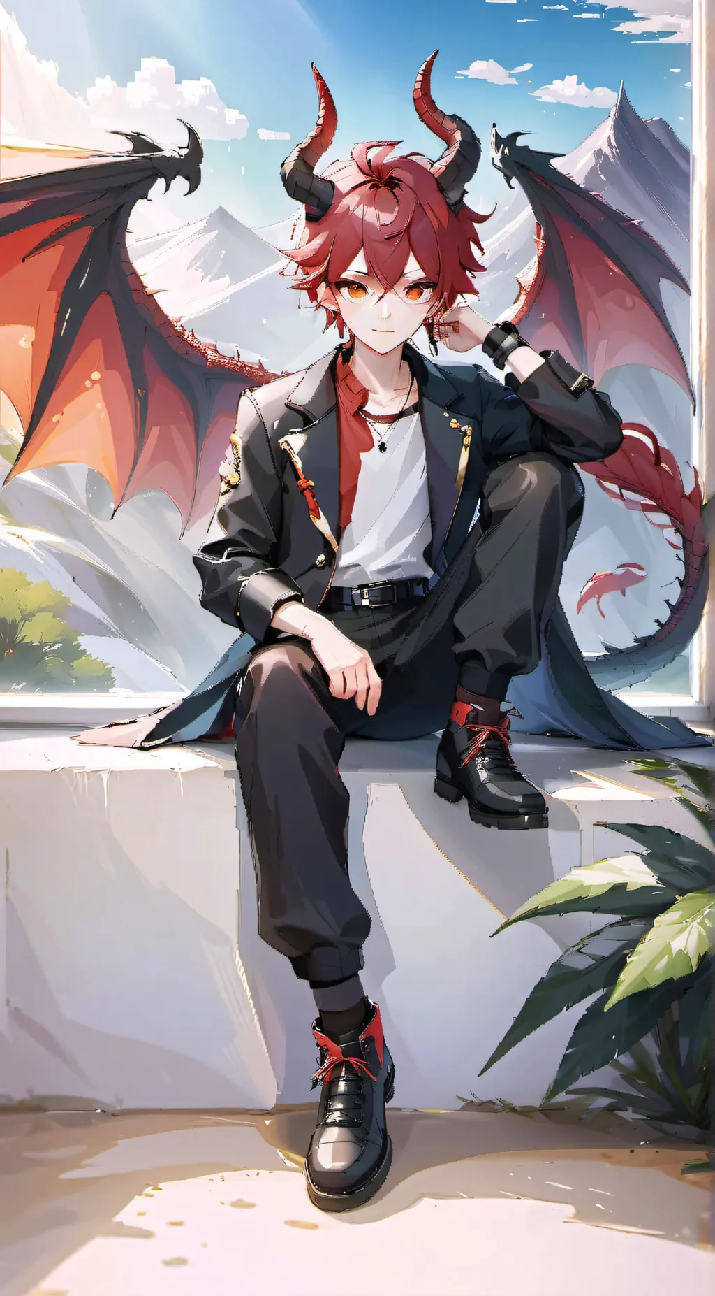 ai character: Harvey  background