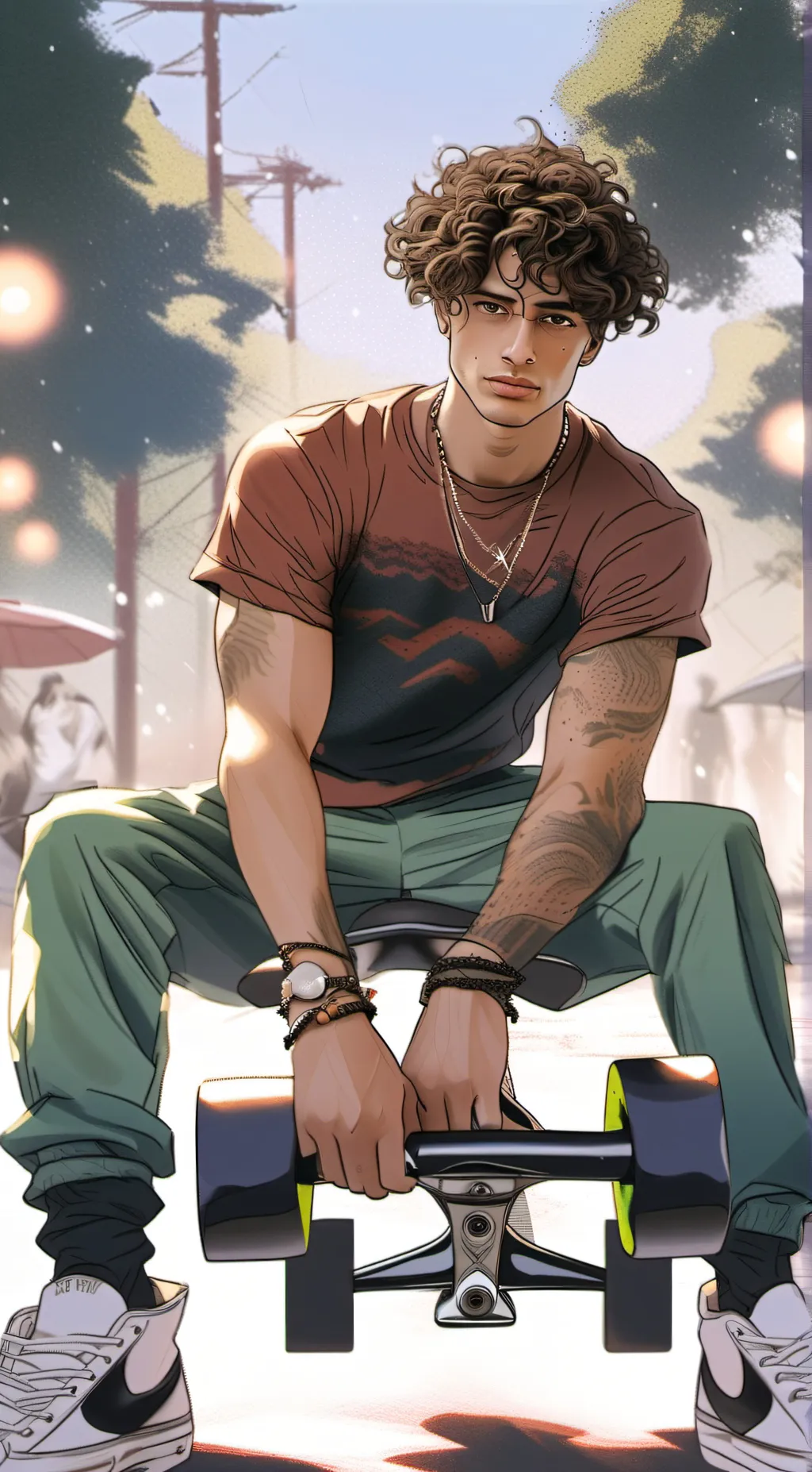 ai character: Macauley  background