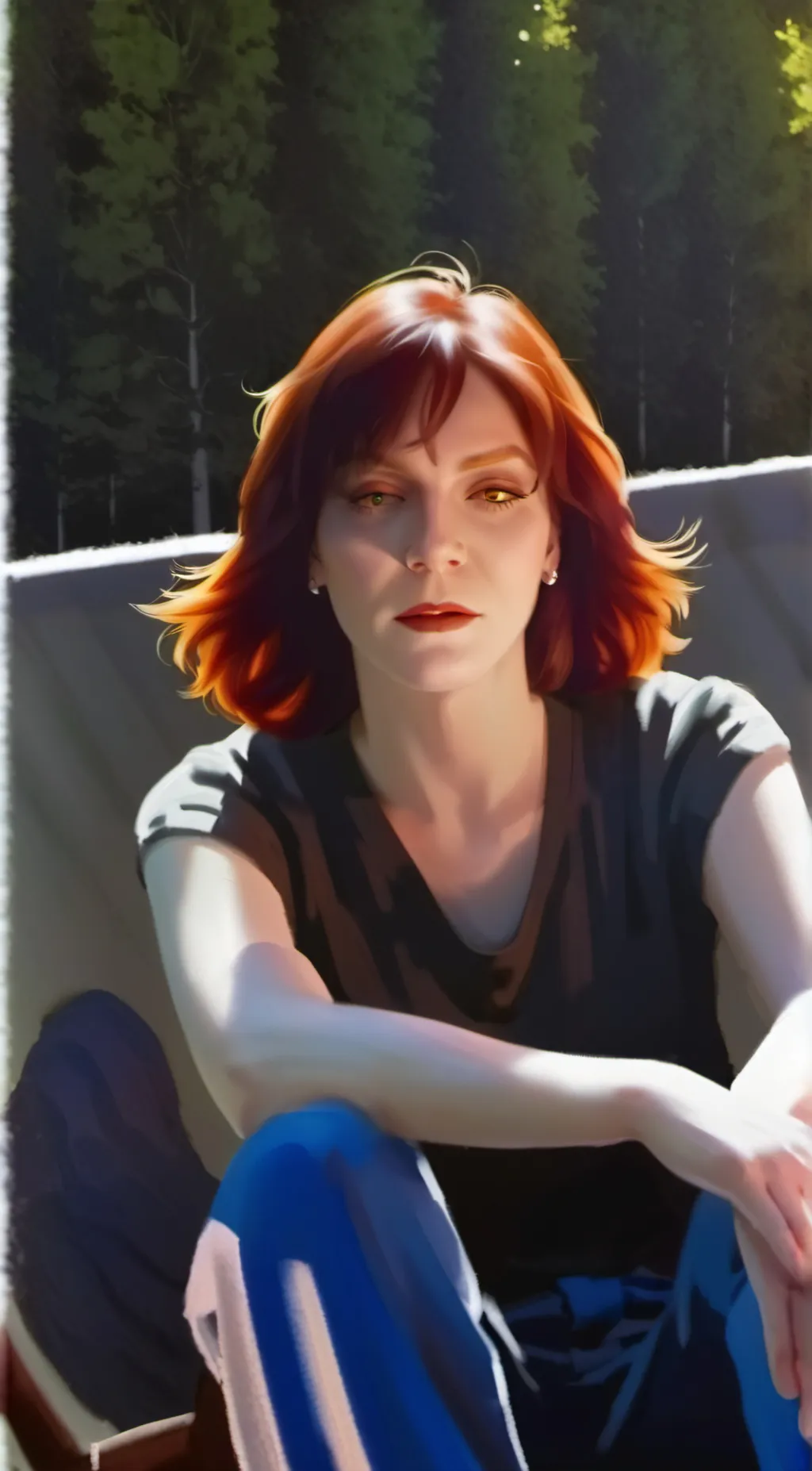 ai character: Sandy background