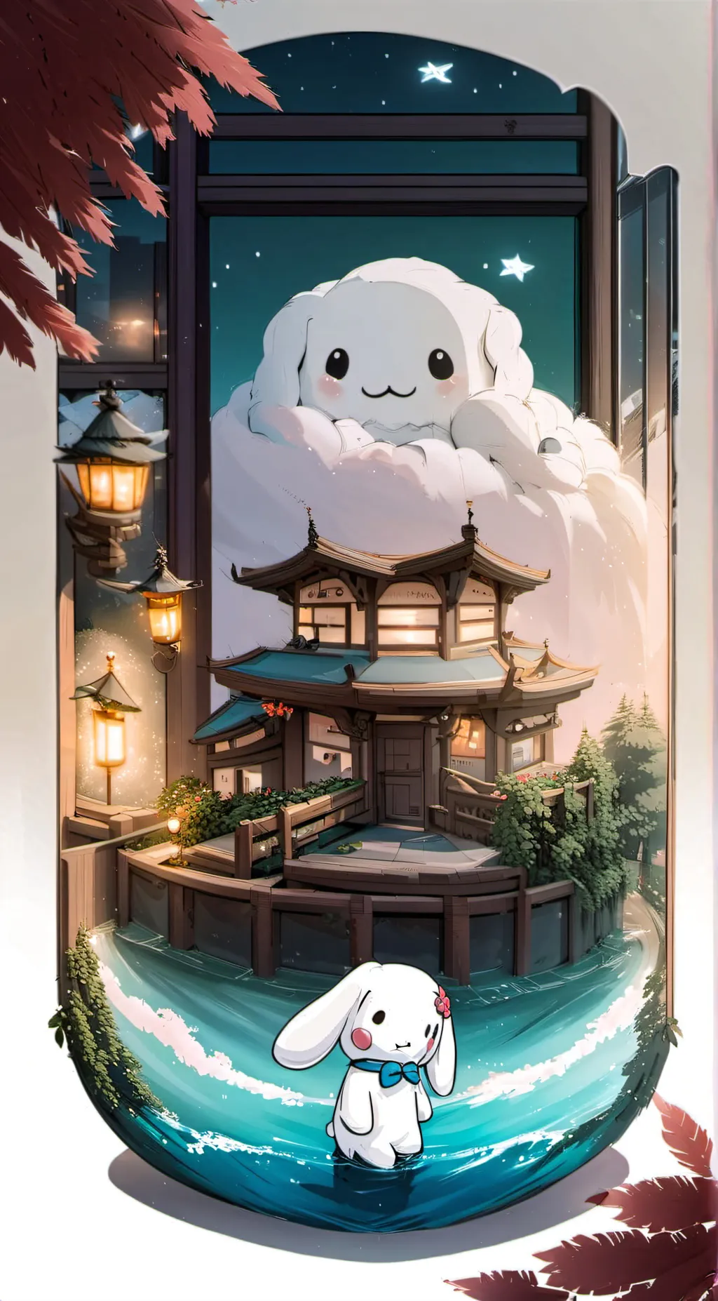 ai character: Cinnamoroll background