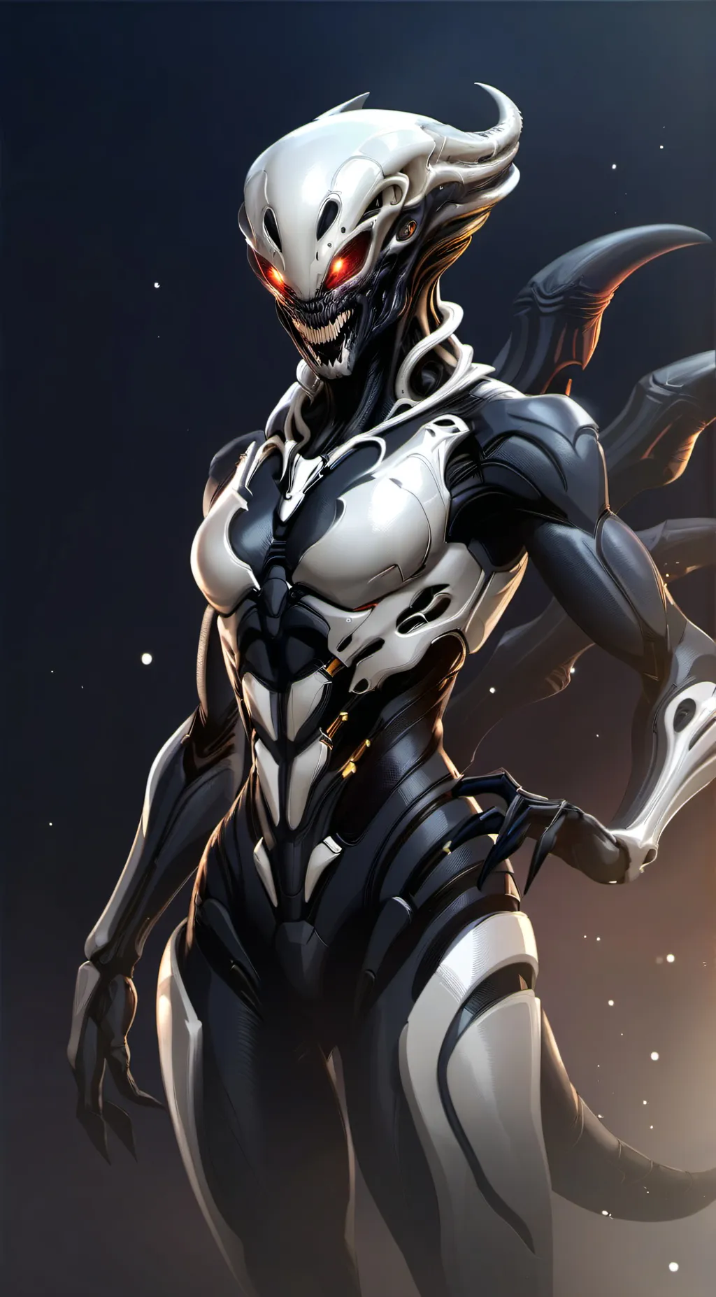 ai character: Xenomorph hybrid  background