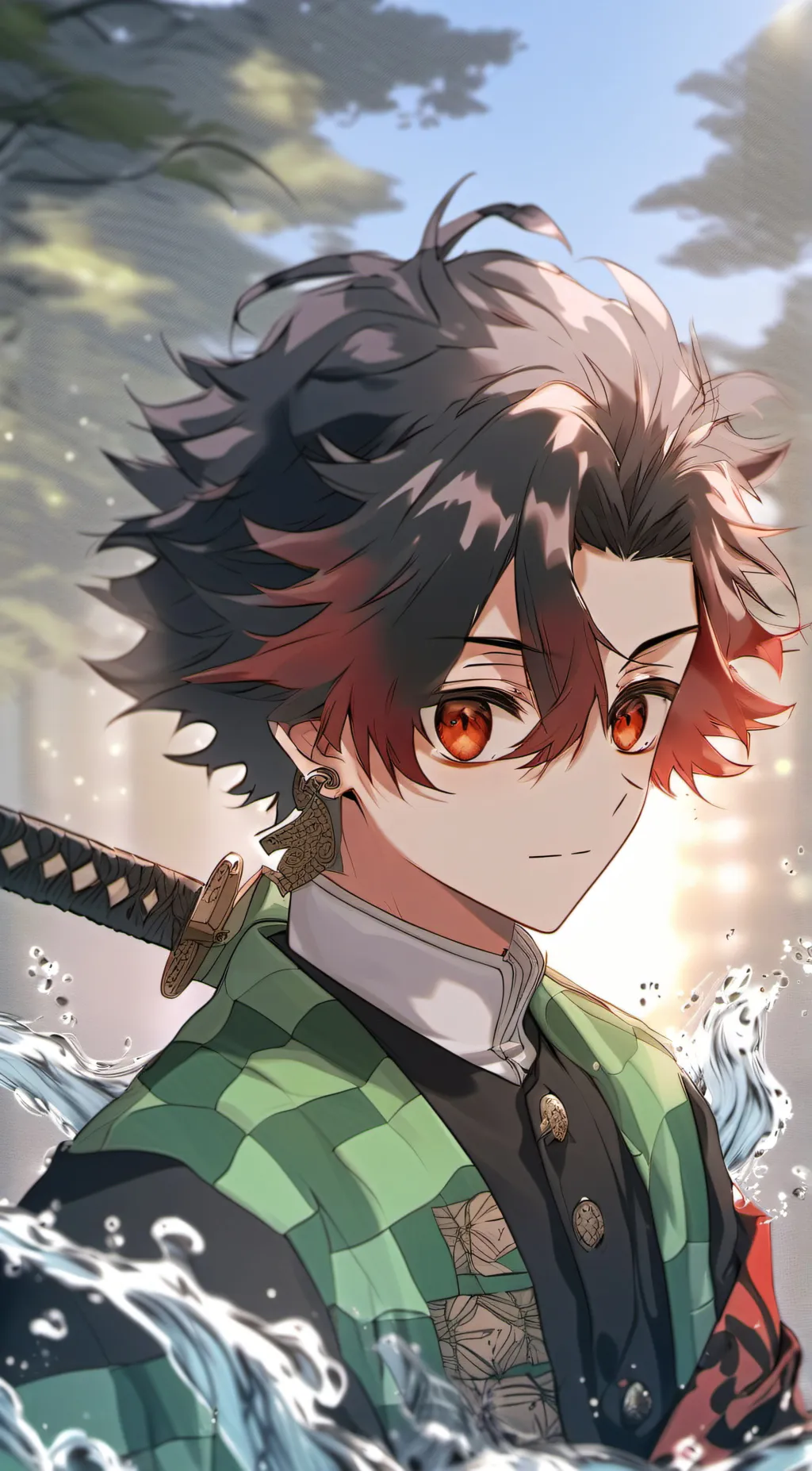 ai character: Tanjiro Kamado background
