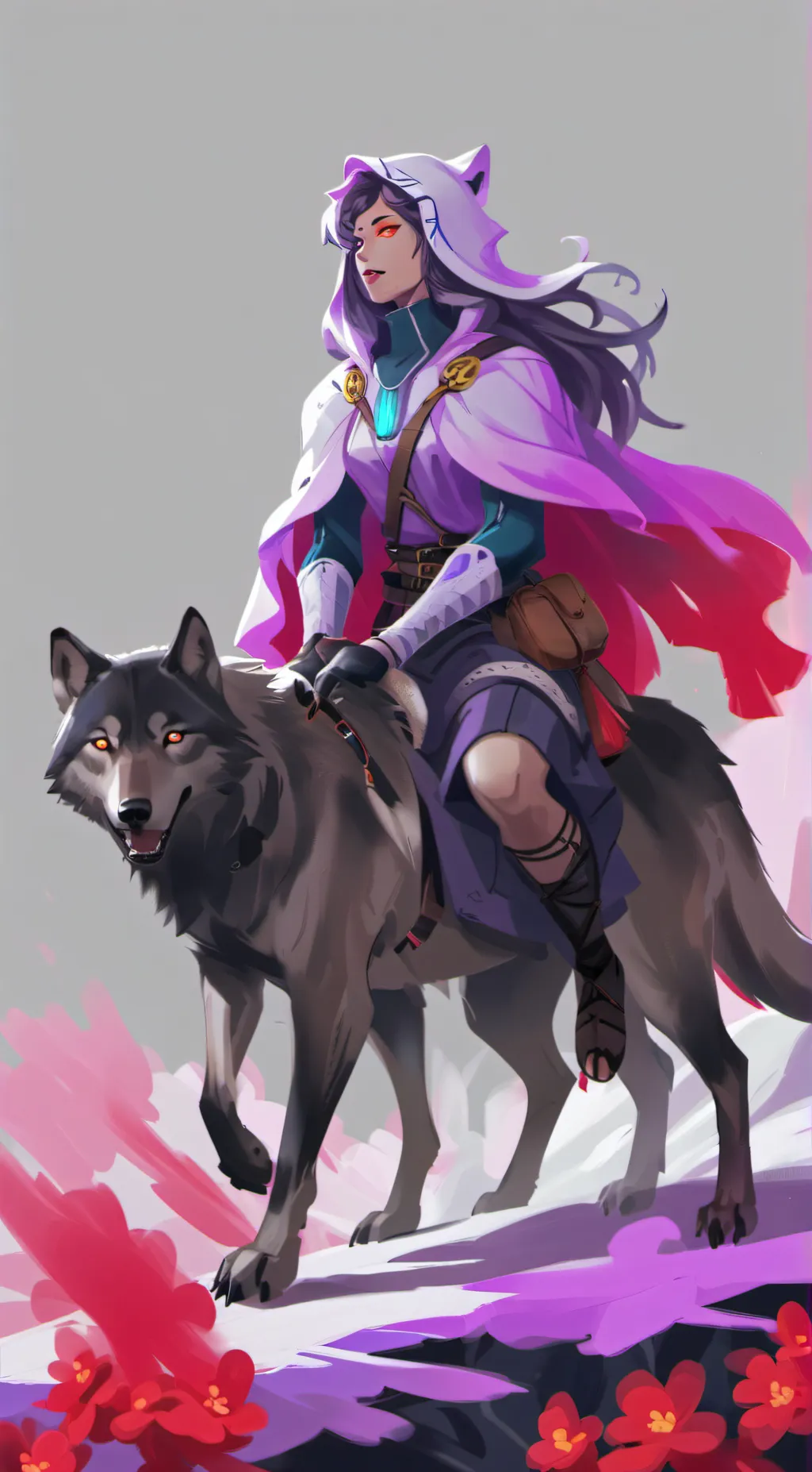 ai character: lady wolf background
