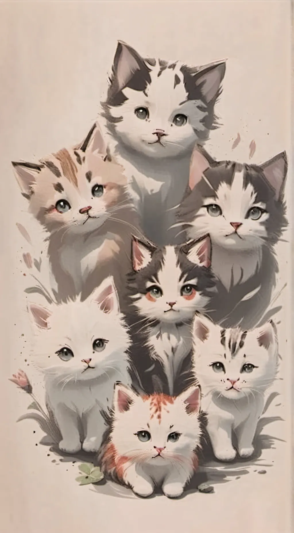 ai character: kittens and Mum background