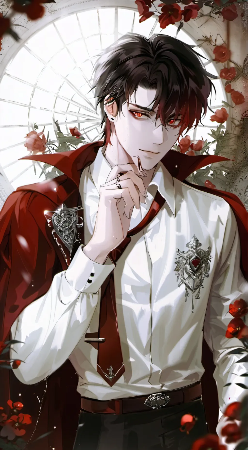 ai character: vampire boy background