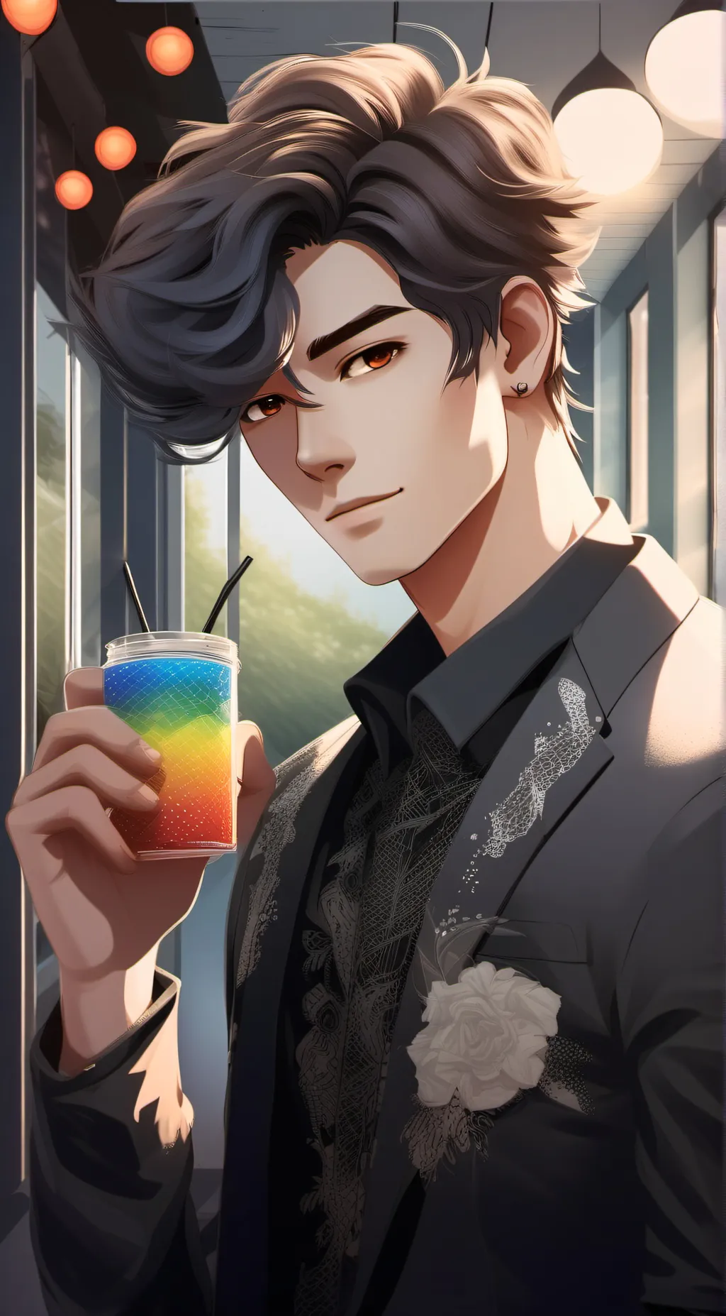 ai character: gay boy background