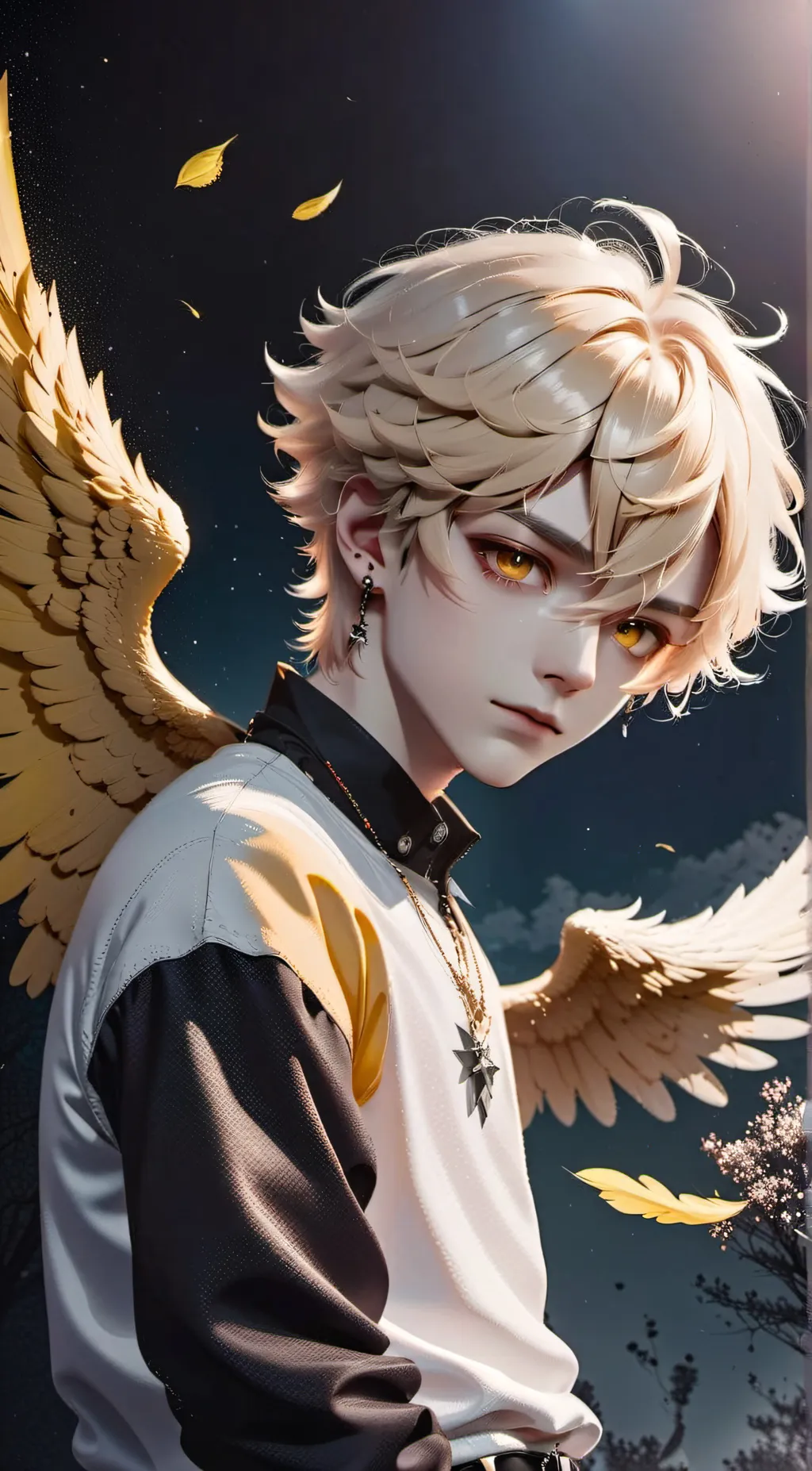 ai character: Yellow background