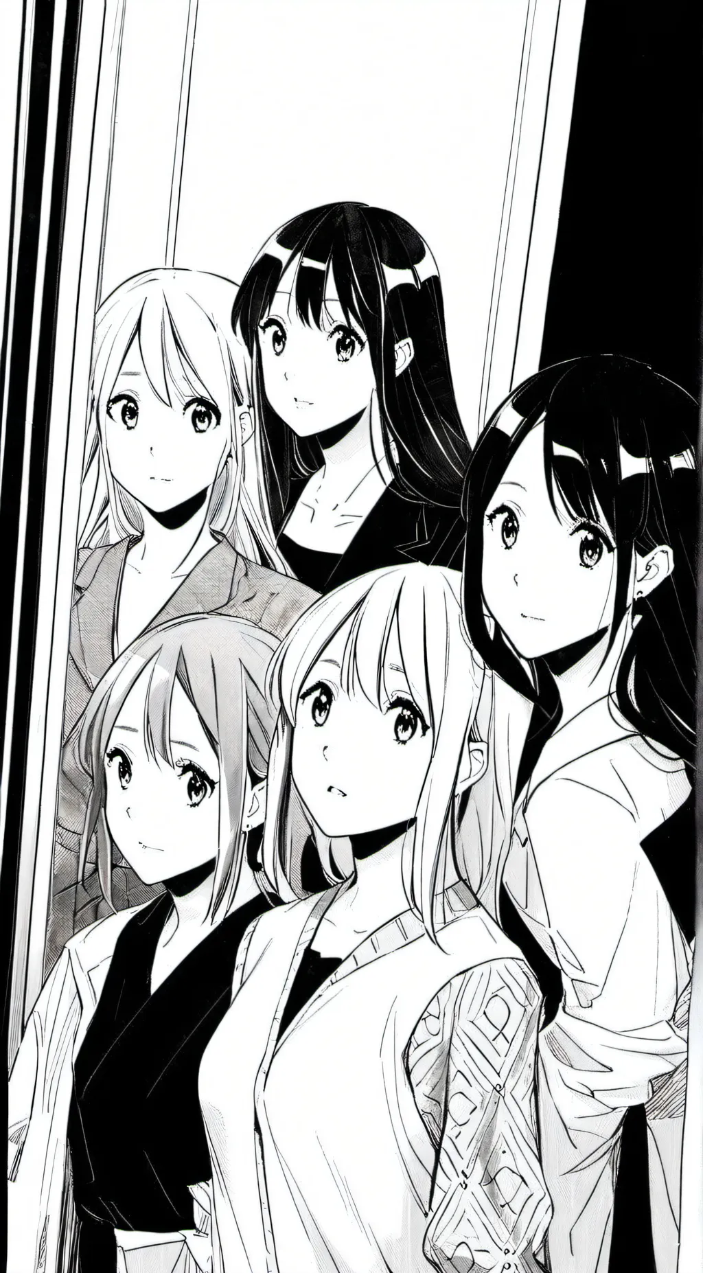 ai character: 5 girls😯 background