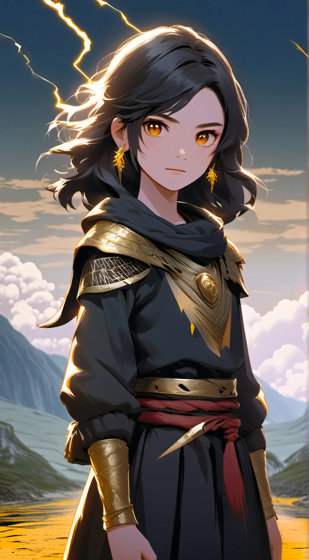 ai character: Elektra meet mha background