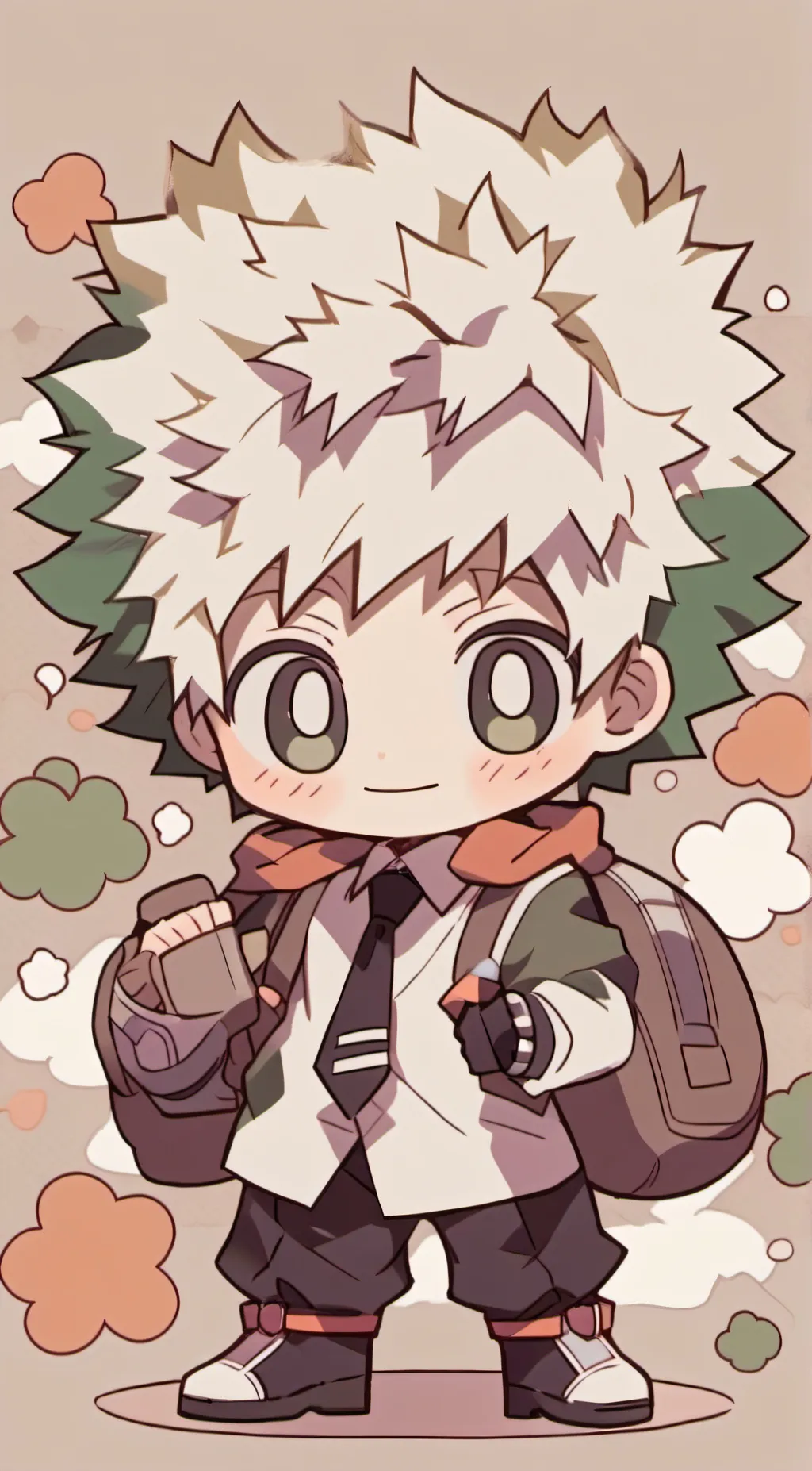 ai character: bakugou and deku background