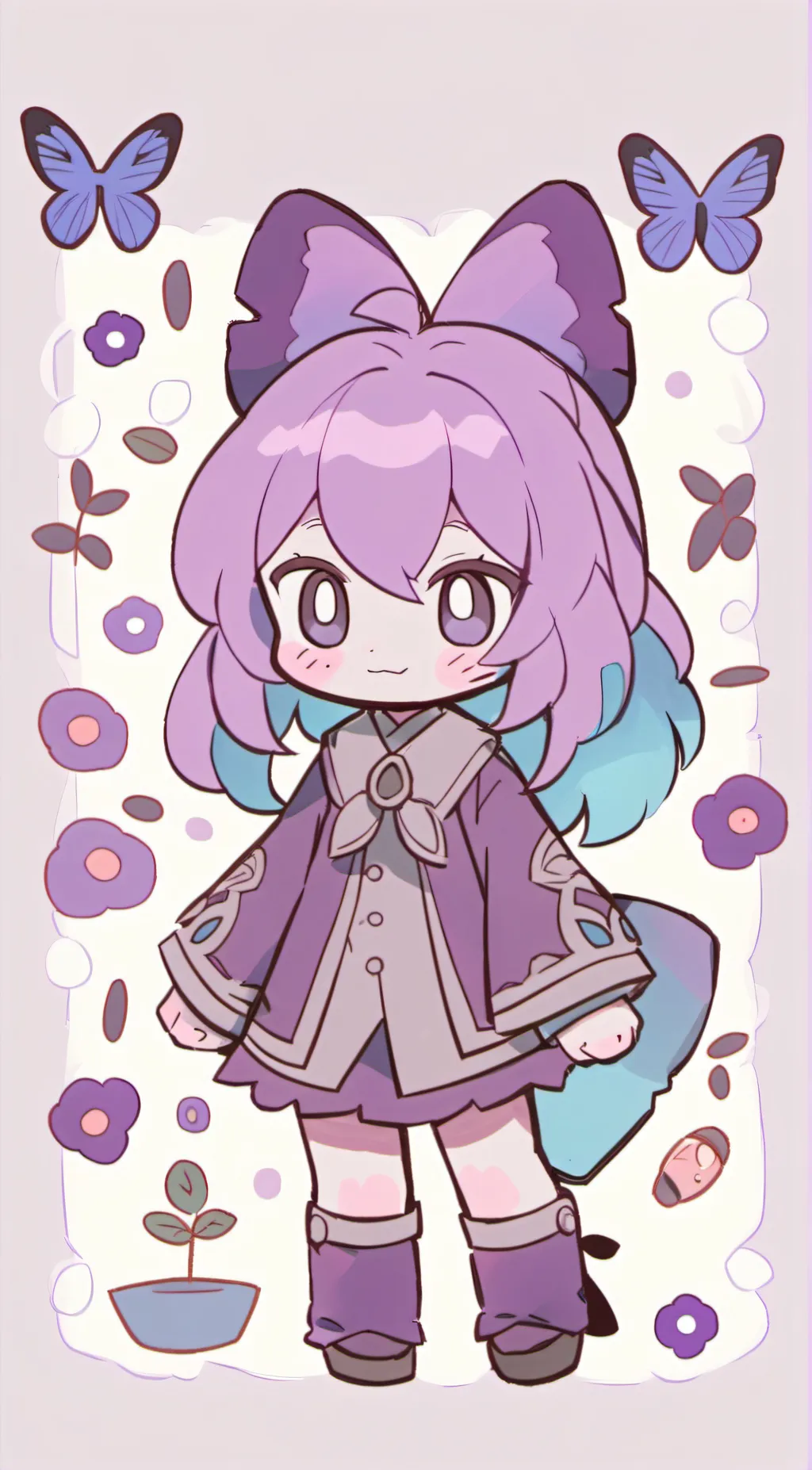 ai character: Grape background