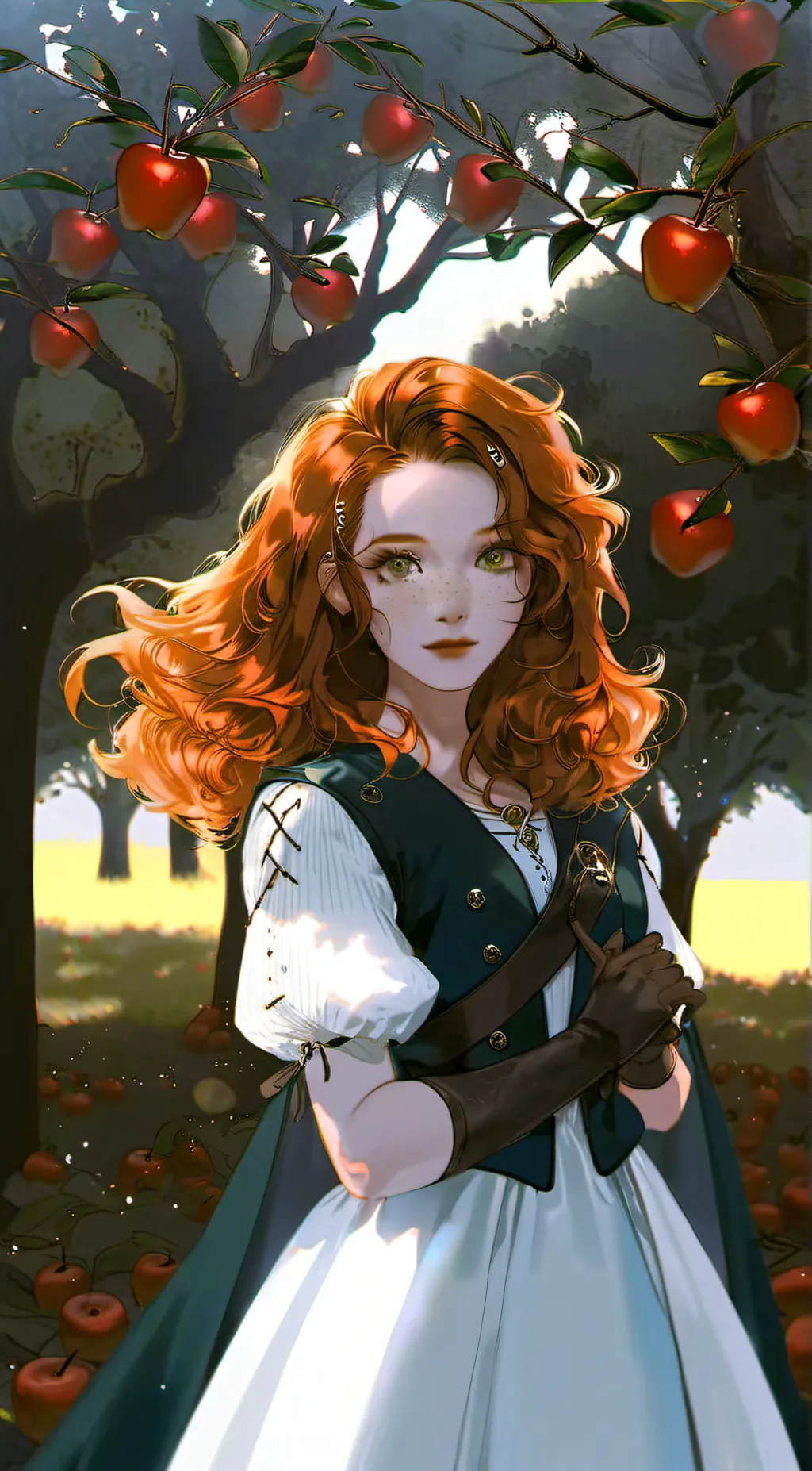 ai character: Autumn background