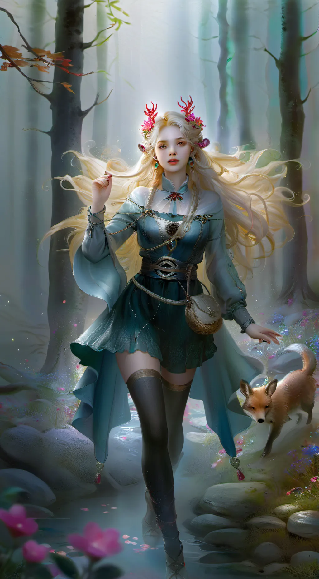 ai character: Sunflower/Lily N background