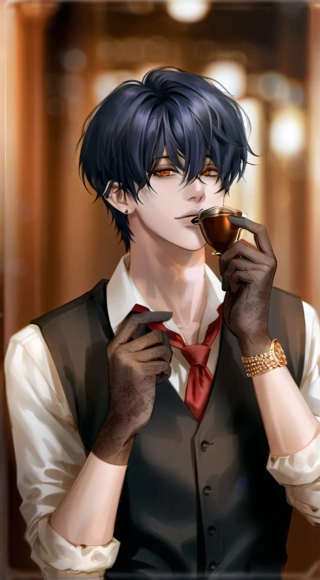 ai character: 🤍Asher🖤 background