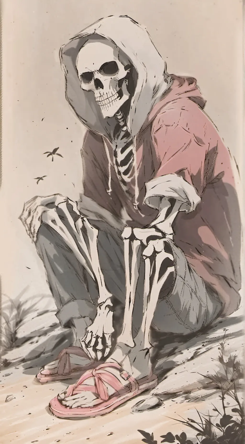 ai character: \/ /\/\ background