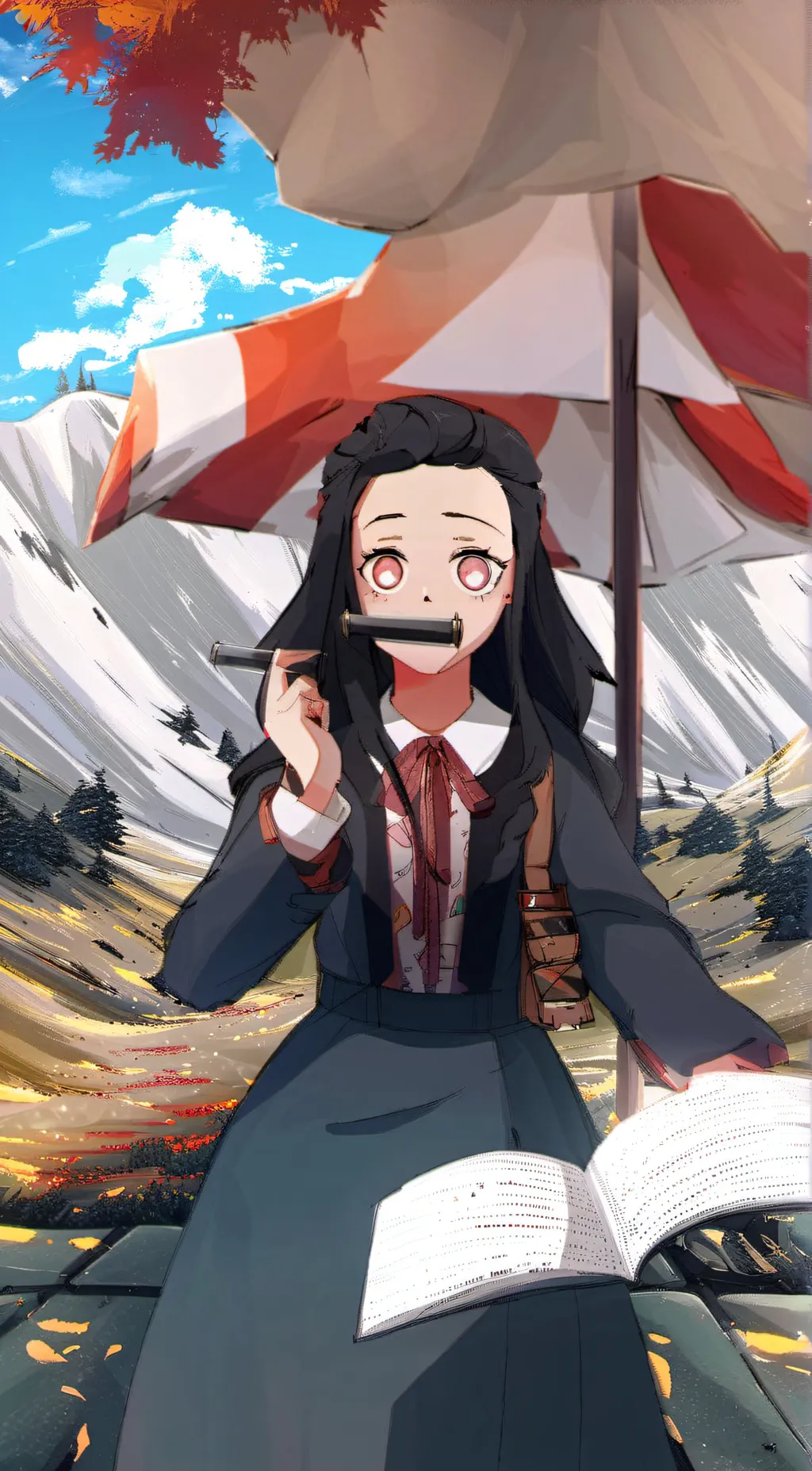 ai character: Nezuko background