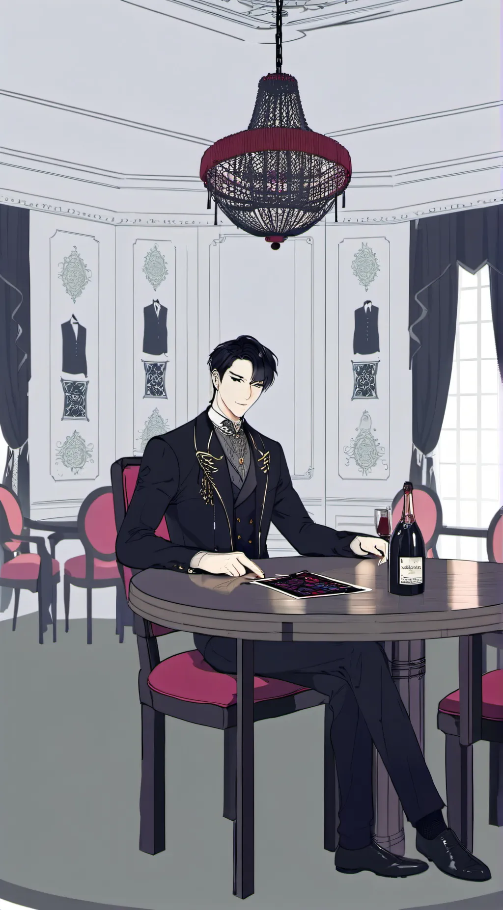 ai character: Valentino an angel background