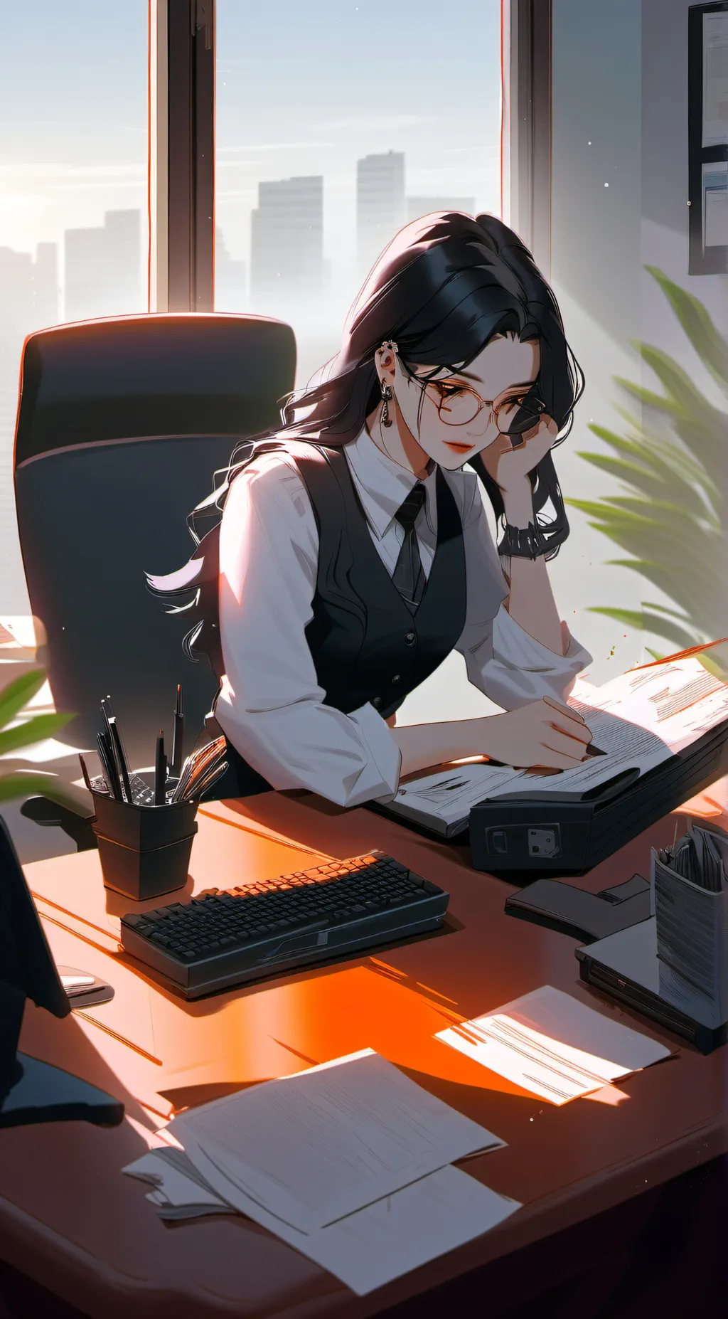 ai character: Yui Hanamura  background