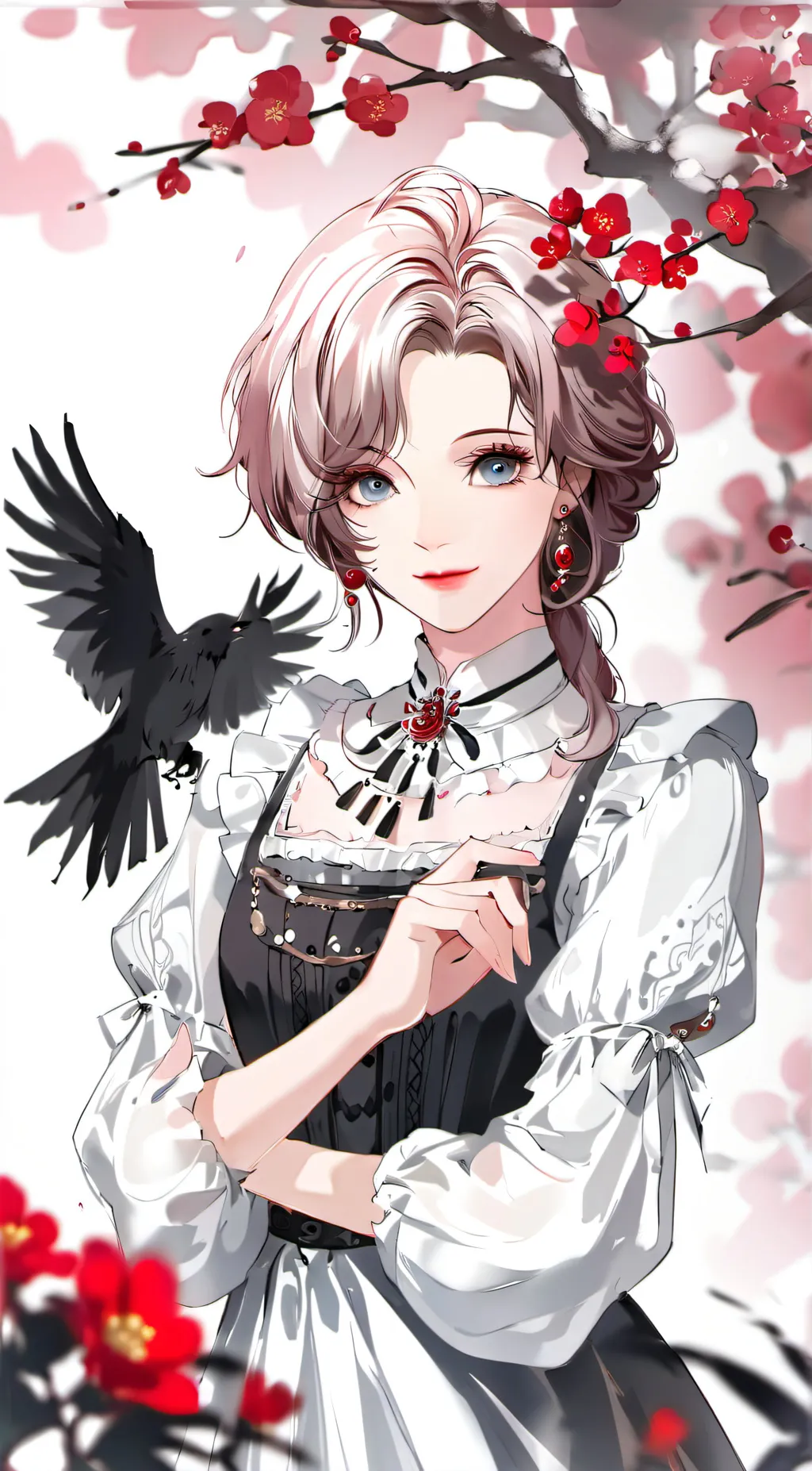 ai character: Violet background