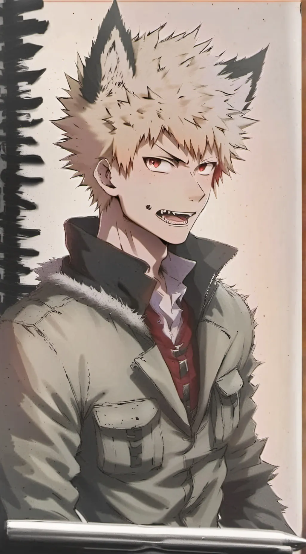 ai character: Wolf bakugo background