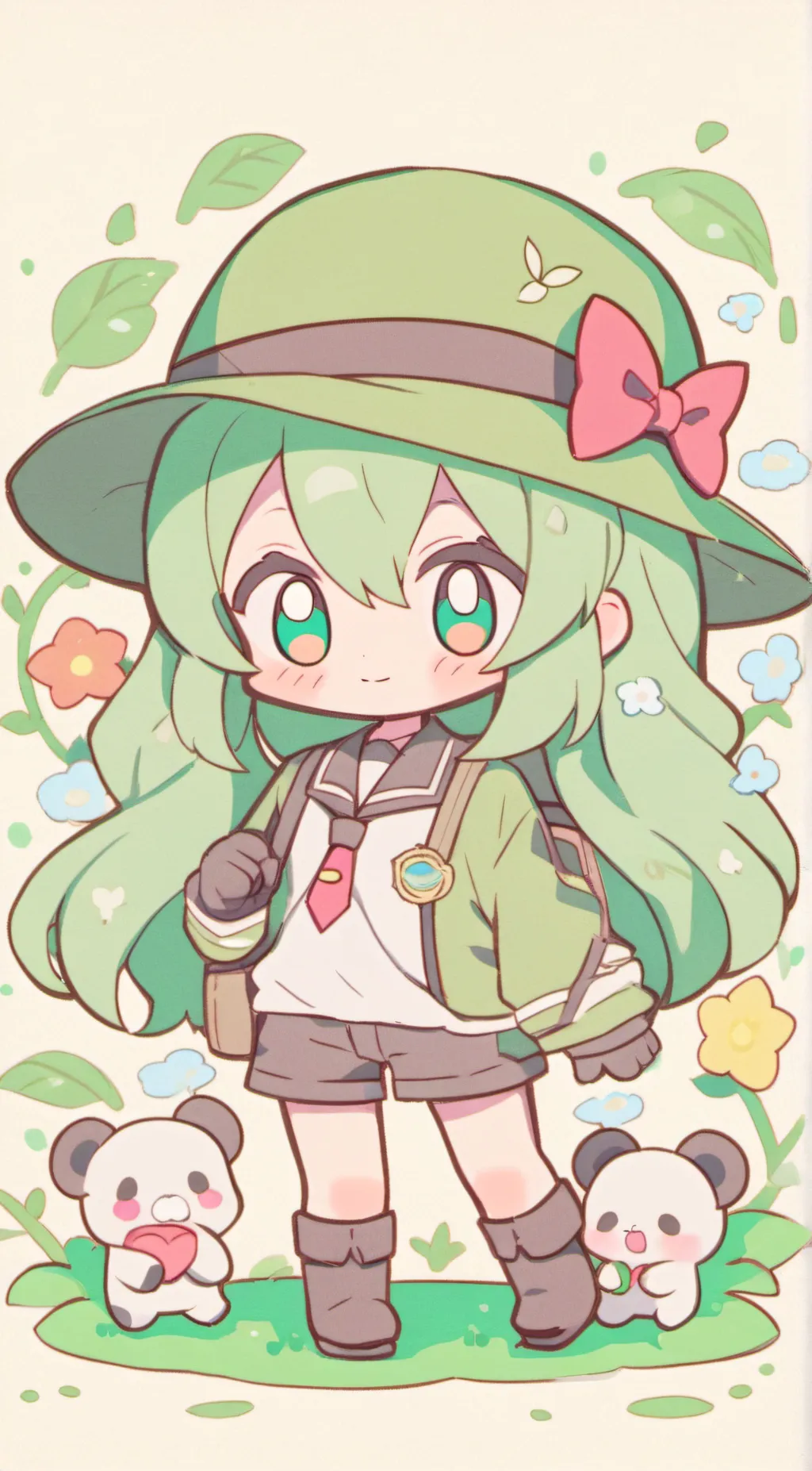 ai character: Straw hats background