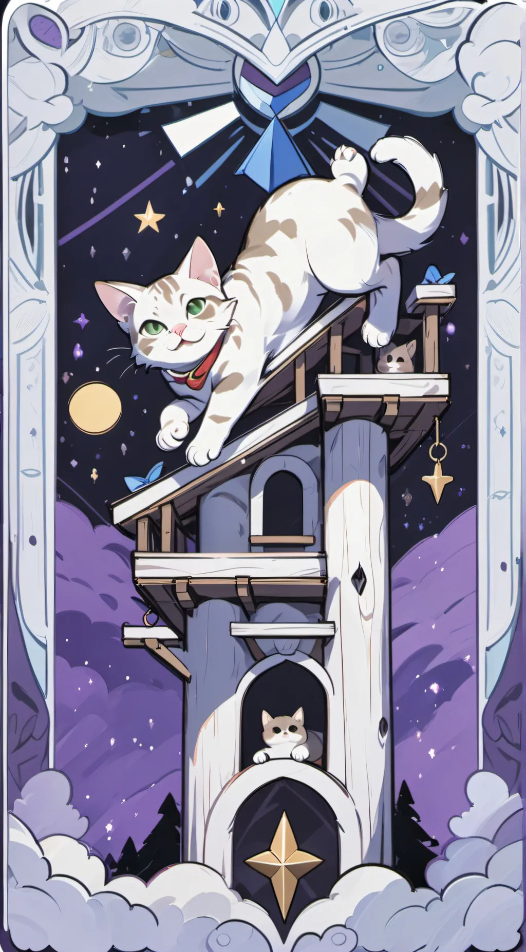ai character: Momo the cat 🐱  background