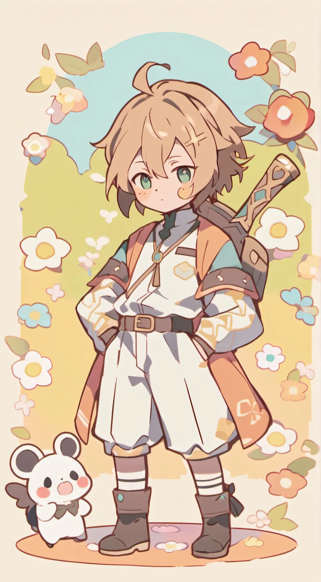 ai character: Mini Denki fighter background