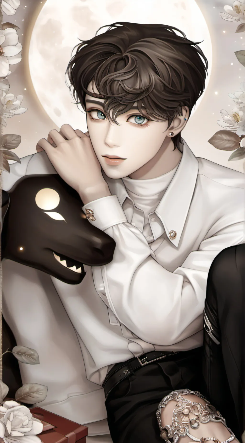 ai character: Moon 🌙 Sun ☀️ background