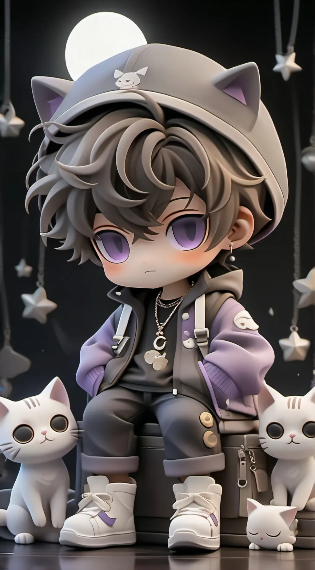 ai character: Catnap boy background