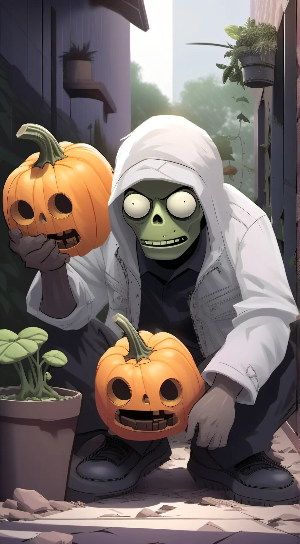 ai character: pvz with tadc background