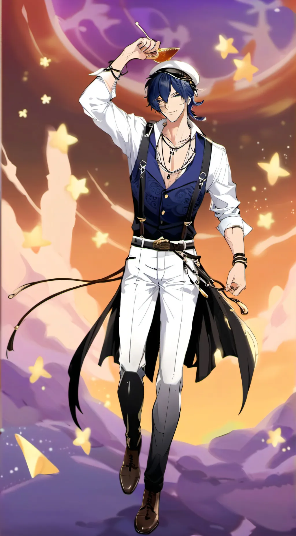 ai character: Lucifer,Adam,God background