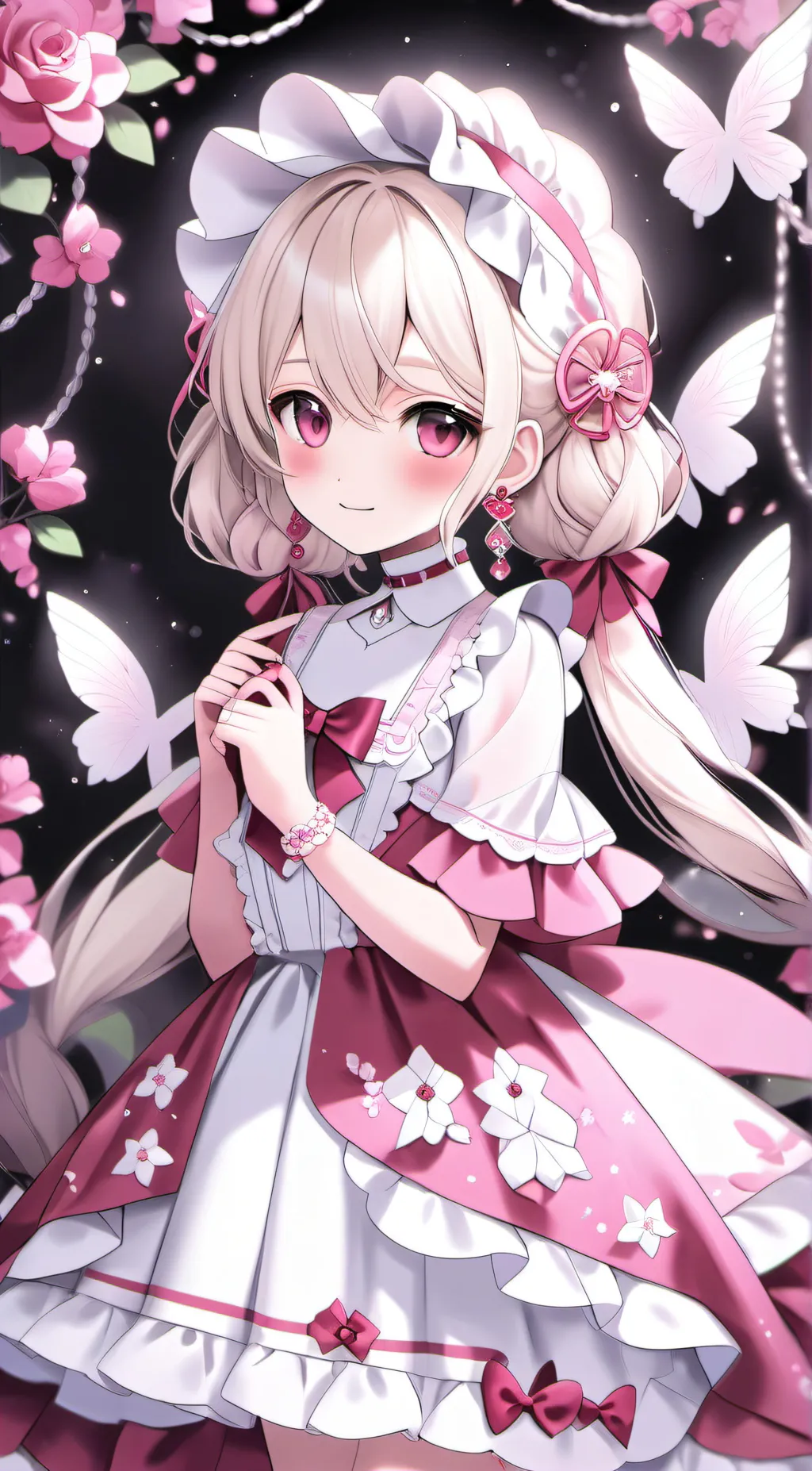 ai character: shy girl background