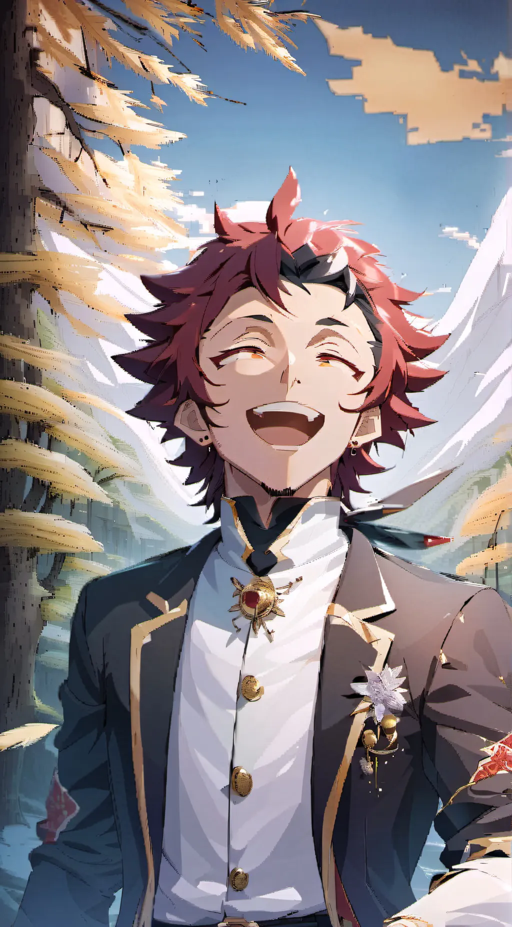 ai character: Tanjiro  background