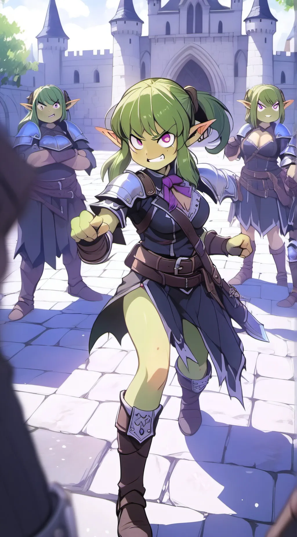 ai character: Tribe Violet Eyes background