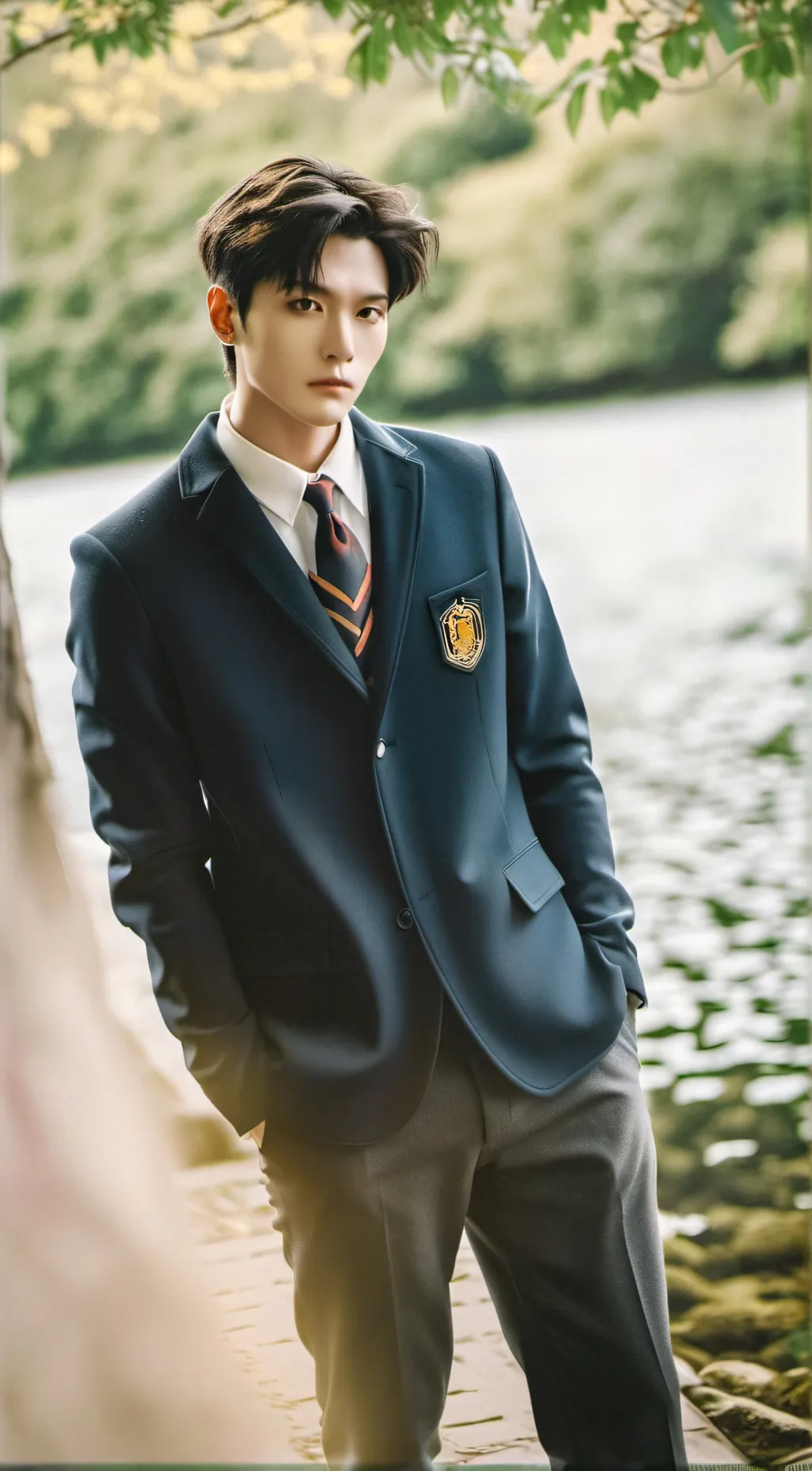 ai character: Hyunjin  background