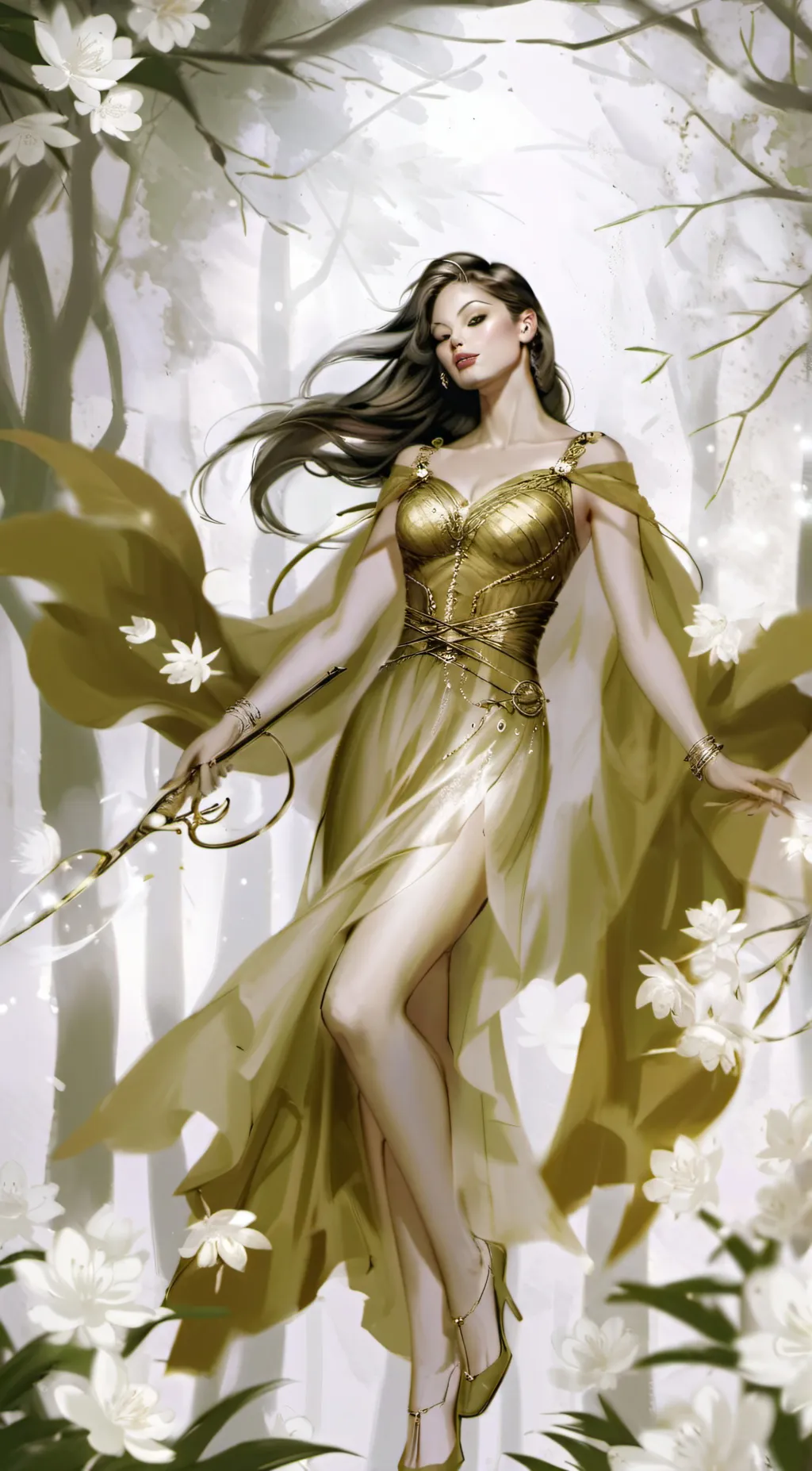 ai character: gold background