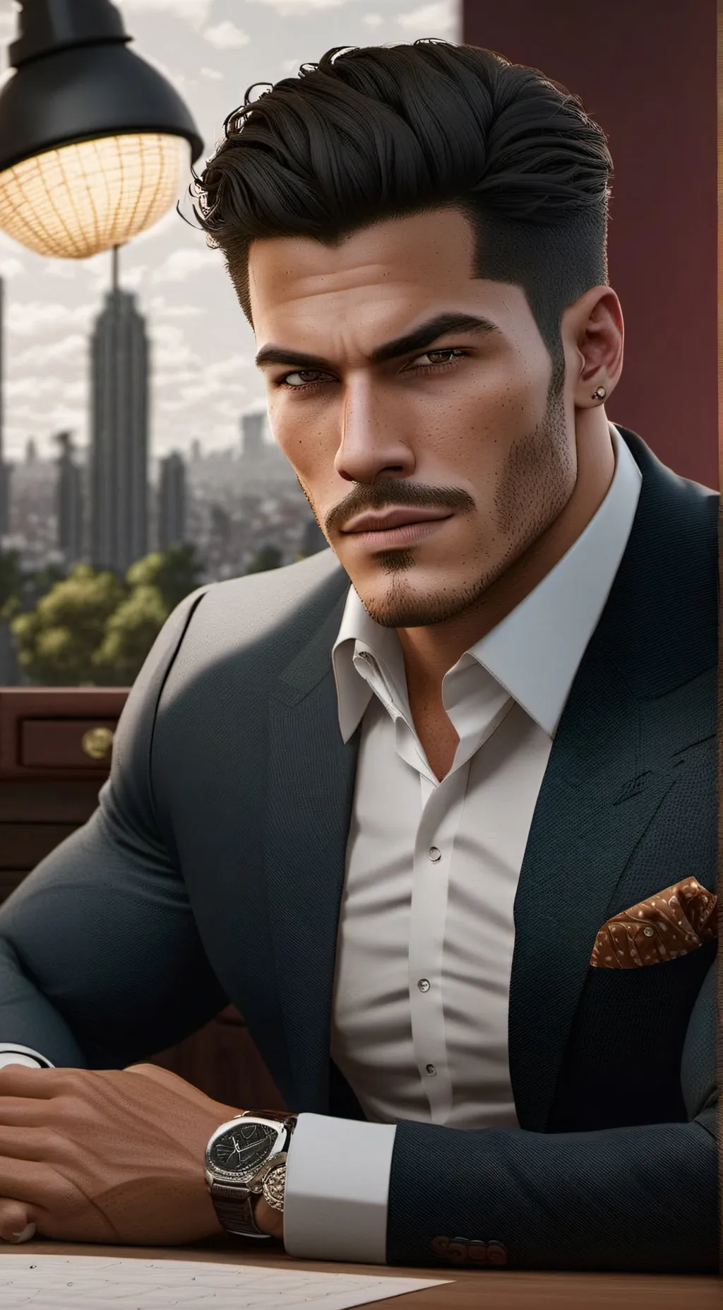 ai character: Business Love background