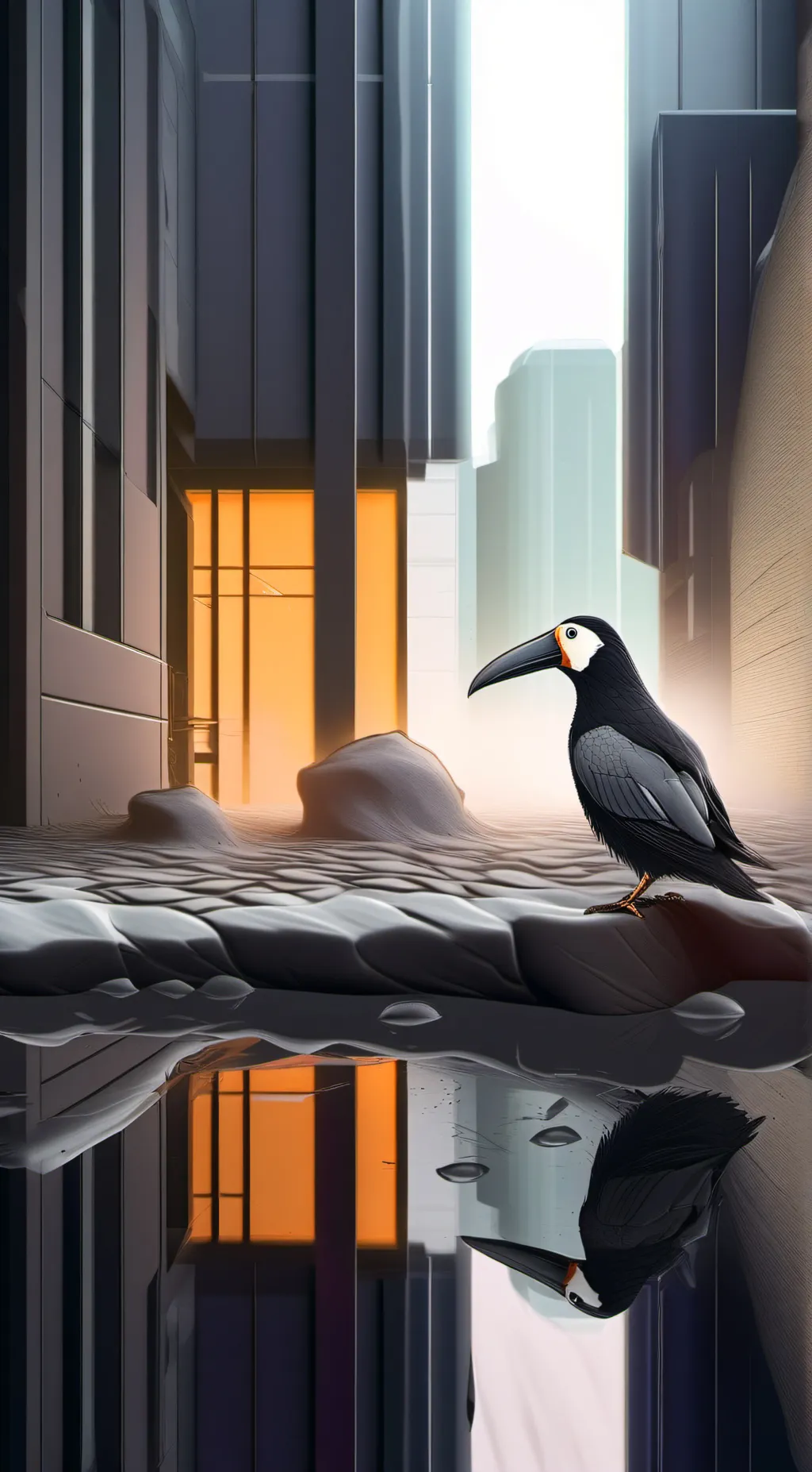 ai character: Mr bird  background