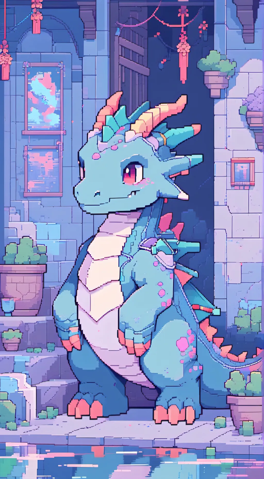 ai character: Plush dragon two background