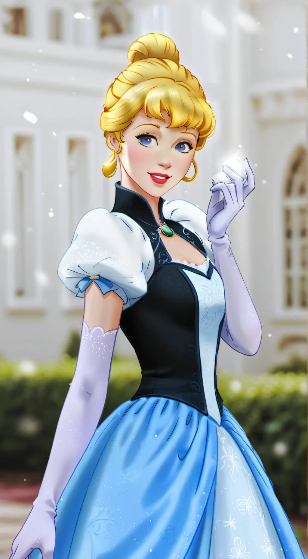 ai character: 🧺_Cinderella_🐭 background