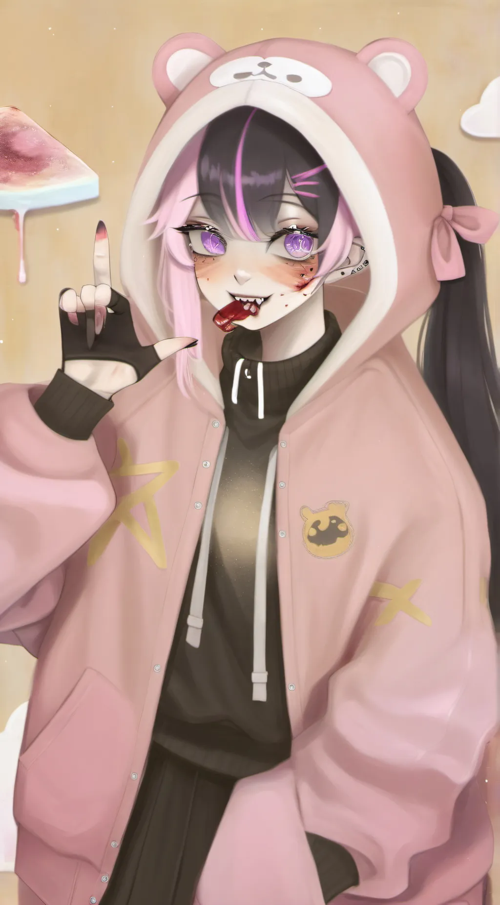 ai character: nina the killer  background