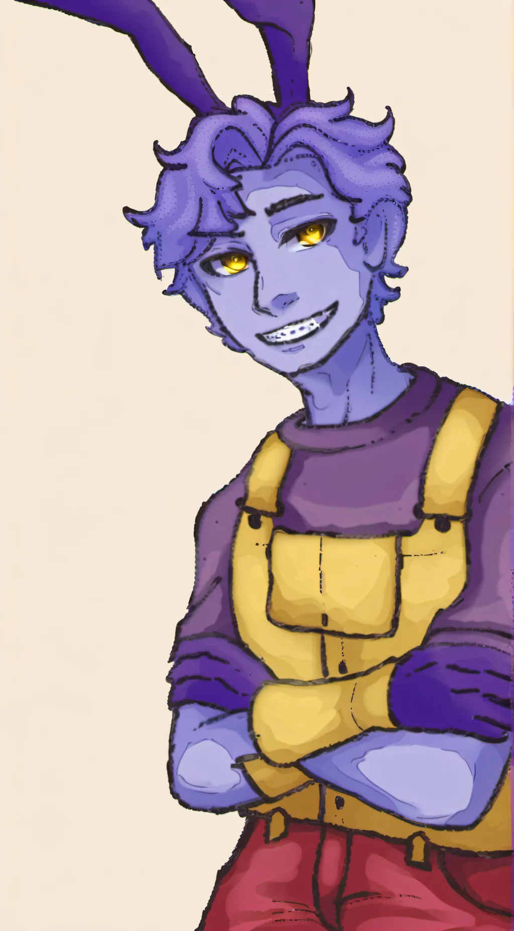 ai character: JAX 🐰💜 background