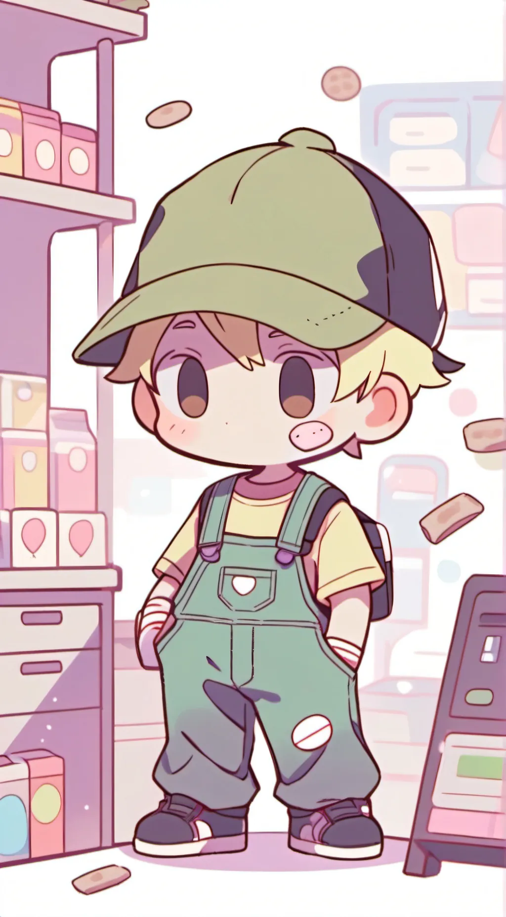 ai character: Cashier background