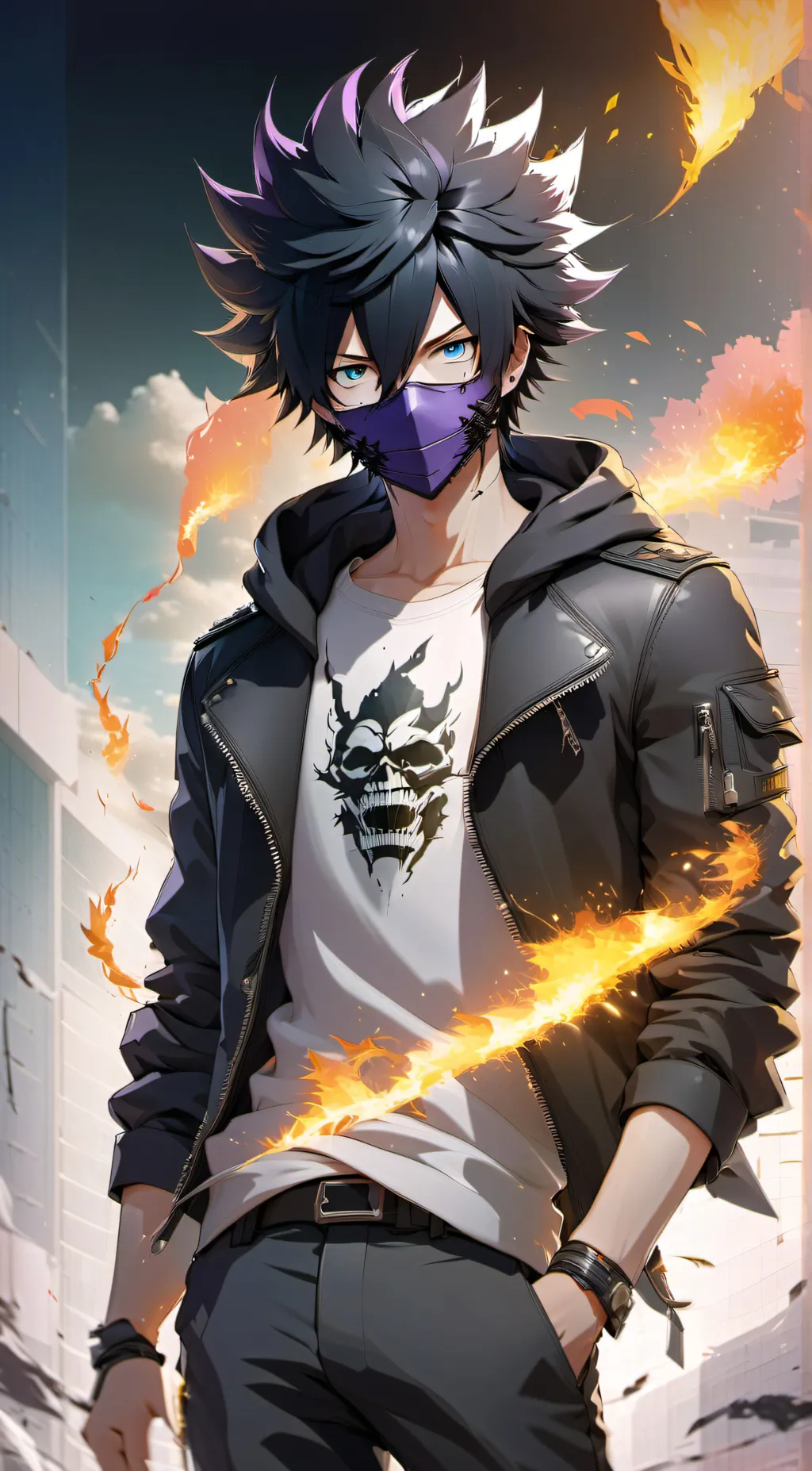 ai character: Dabi background