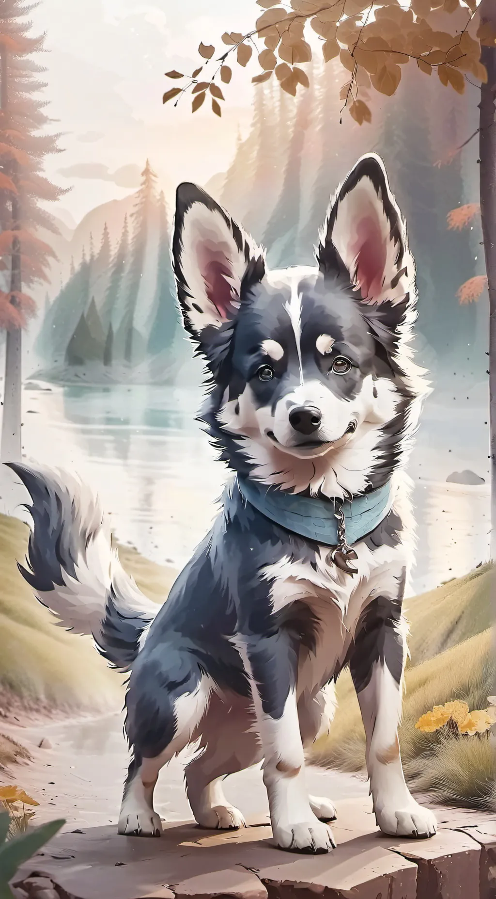 ai character: bluey background