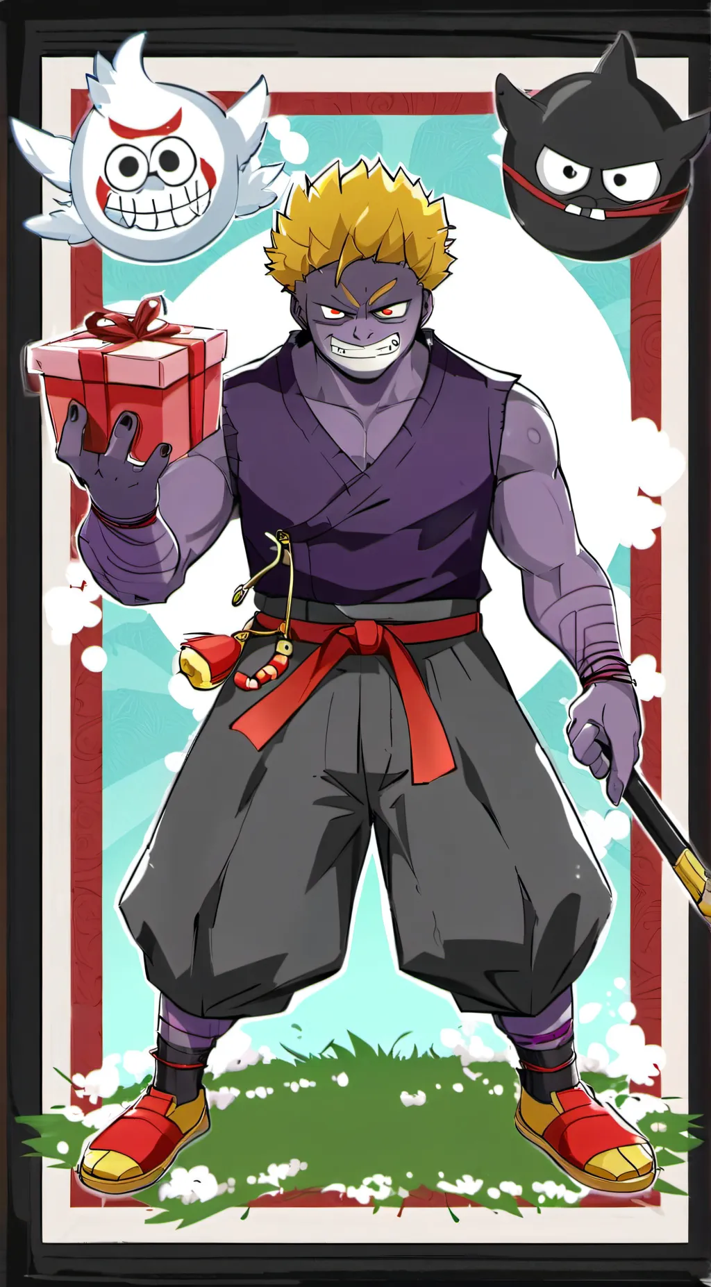 ai character: bruff(yokai watch) background