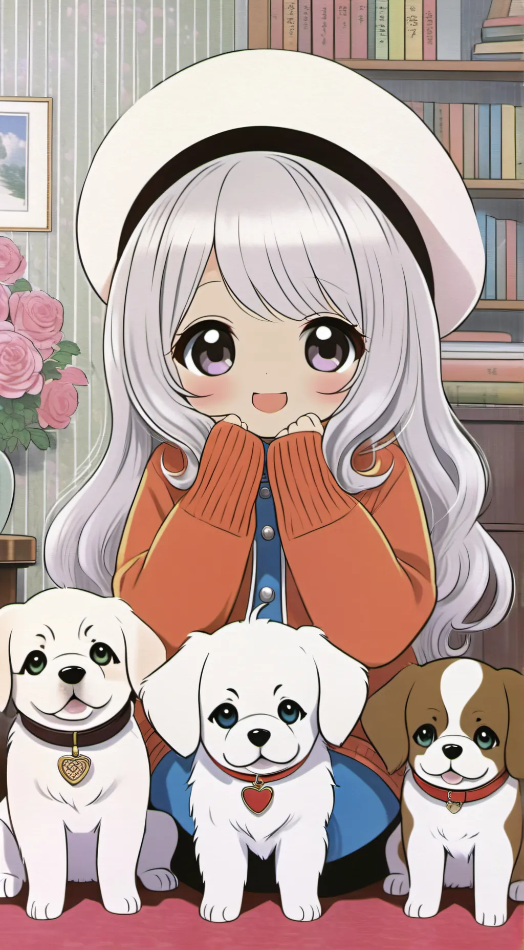 ai character: Lisa like dog background